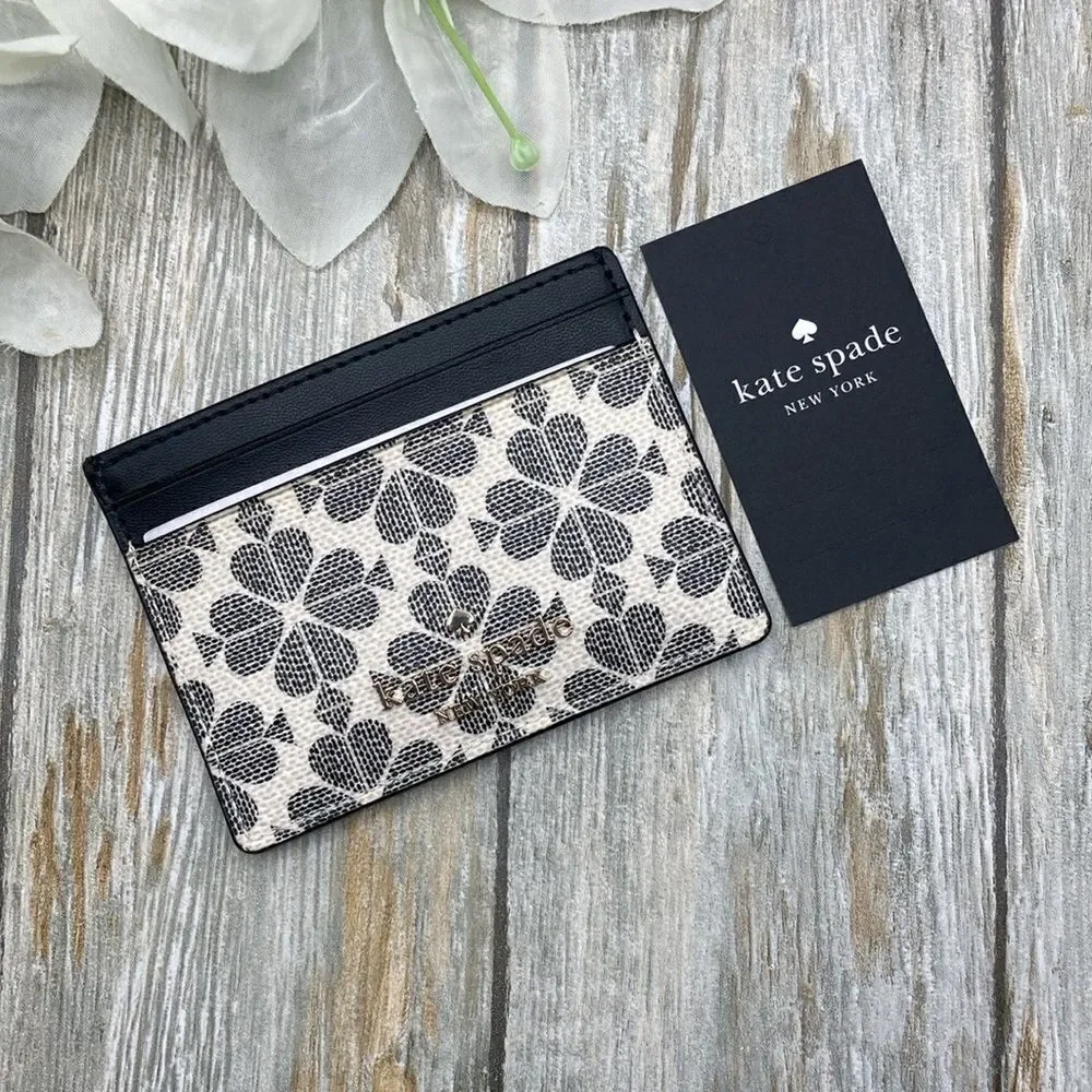 Kate Spade Signature Spade Flower Small Satchel & Card Case Crossbody Bag Purse